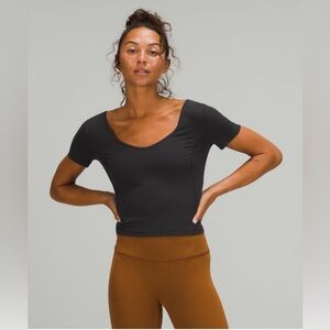 Lululemon Align T-Shirt Black Short Sleeve Crop Top